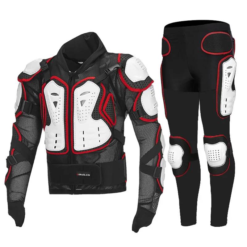 Новая мотоциклетная куртка для мотокросса, профессиональная куртка для мотокросса, защитная куртка для защиты позвоночника - Цвет: RED SETS