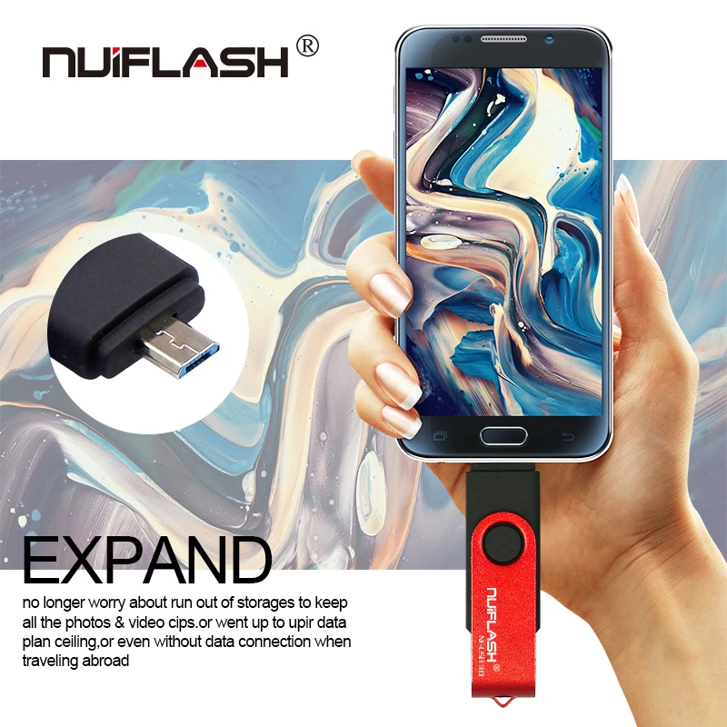 Nuiflash usb 3,0 флеш-накопитель 4 ГБ 8 ГБ 16 ГБ флеш-накопители флешки 32 Гб usb карта памяти 64 Гб OTG металлический usb флеш-накопитель для телефона
