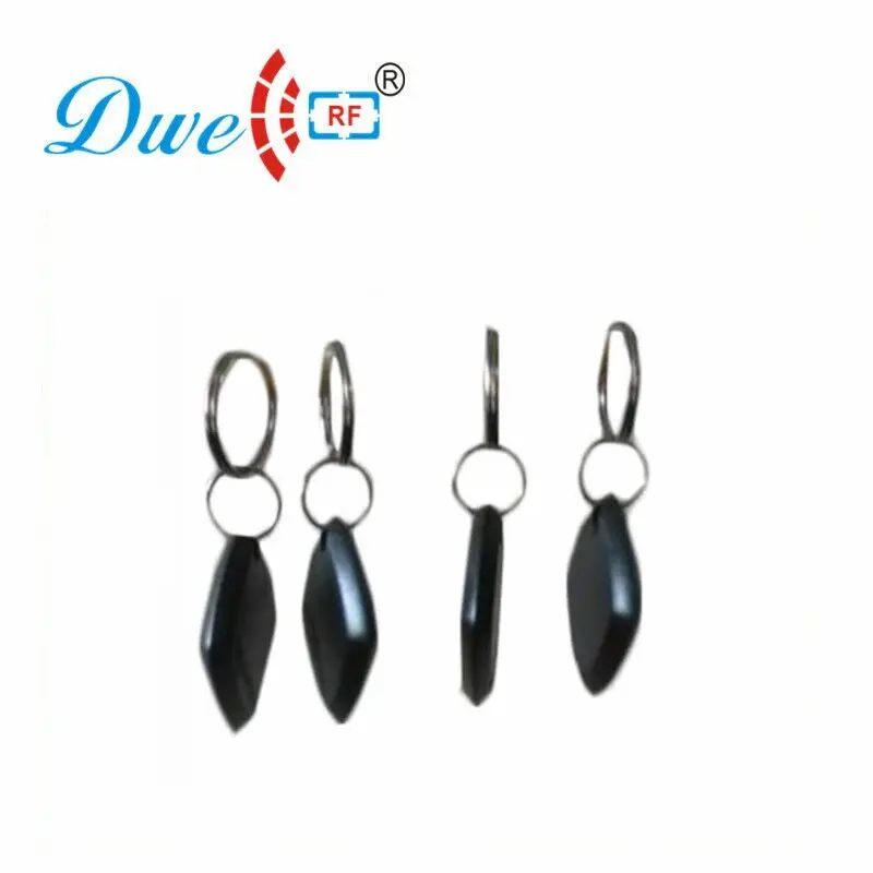 DWE CC RF 100pcs /lot access control 125khz tk4100 em4100 abs security laser card number rfid tag token Key Chains 