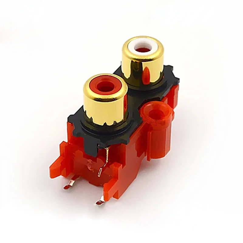 100pcsRCAConnectorAVAudioVideoPlugAVSocketCopperRCASocket