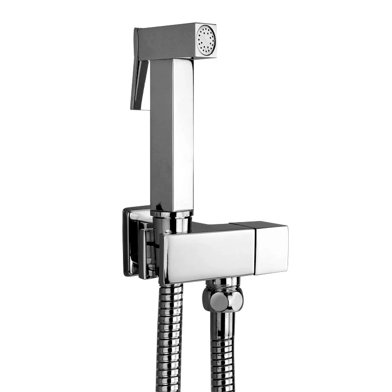 100Brass Hand held Bidet Shower Faucet Free Perforating Toilet Jet
