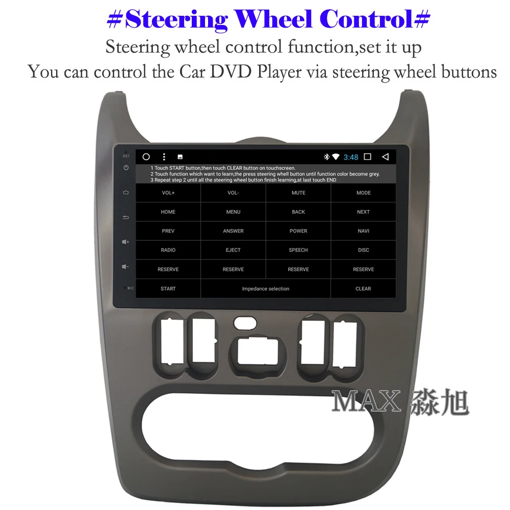 Discount MAX 2G+32G Android 8.1.0 Car DVD Player For Renault Logan/Sandero/Duster Autoradio Car Radio RDS Bluetooth WiFi SWC GPS Free Map 4