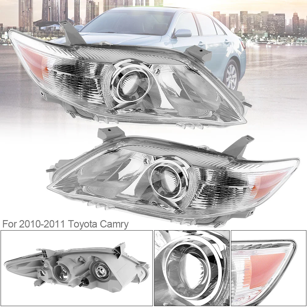

Waterproof Durable Headlamp Clear Projector Left And Right 2pcs Headlight Replacement US Built Model