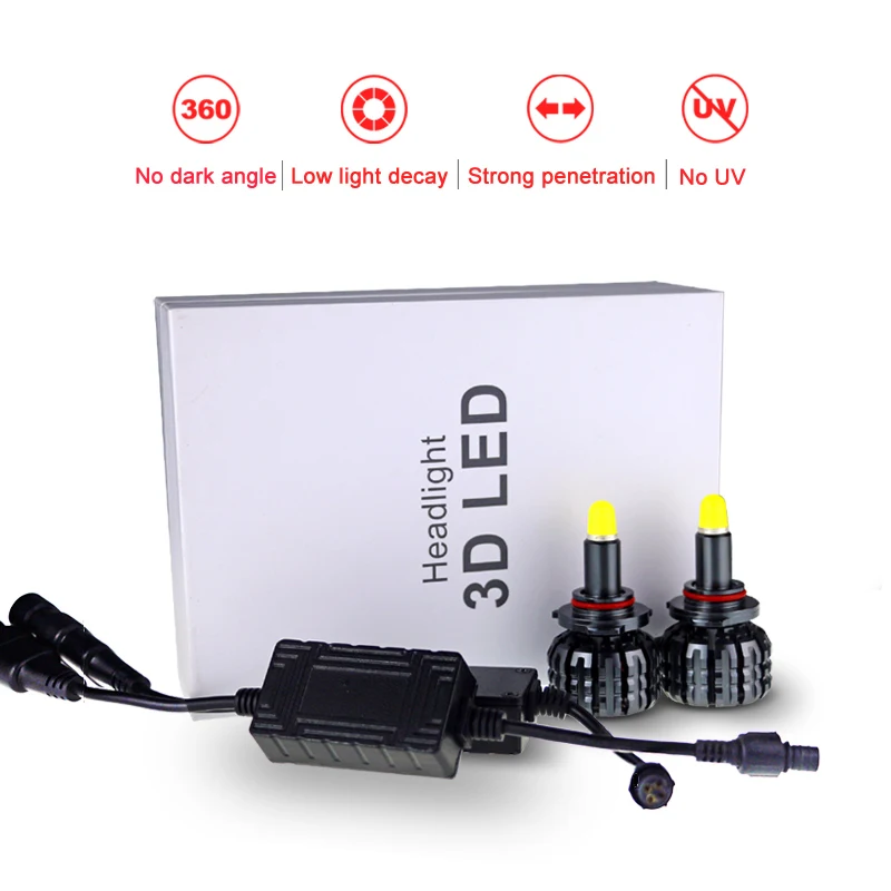 Koop Auto Led Koplamp Blubs 360 Graden 70 w 7000lm voor AutoH1 H7 H8 H9 H10 H11 H13 9005 9006 Auto accessoires
