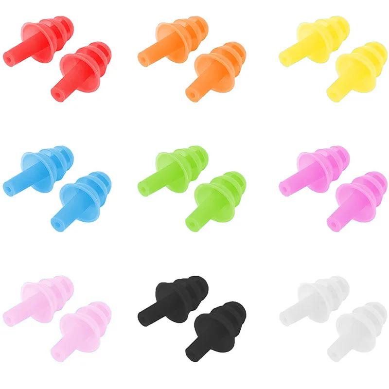 2 Pairs Box-Packed Comfort Earplugs Anti Noise Reduction Silicone Soft Ear Plugs Swimming Silicone Protective For Sleep Earplugs