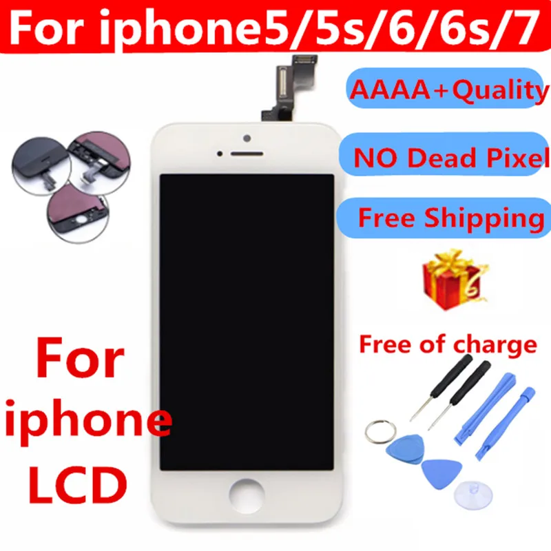 Класс AAAA + для iPhone 6 S Plus ЖК-дисплей с 3D силой сенсорный экран дигитайзер сборка 5S