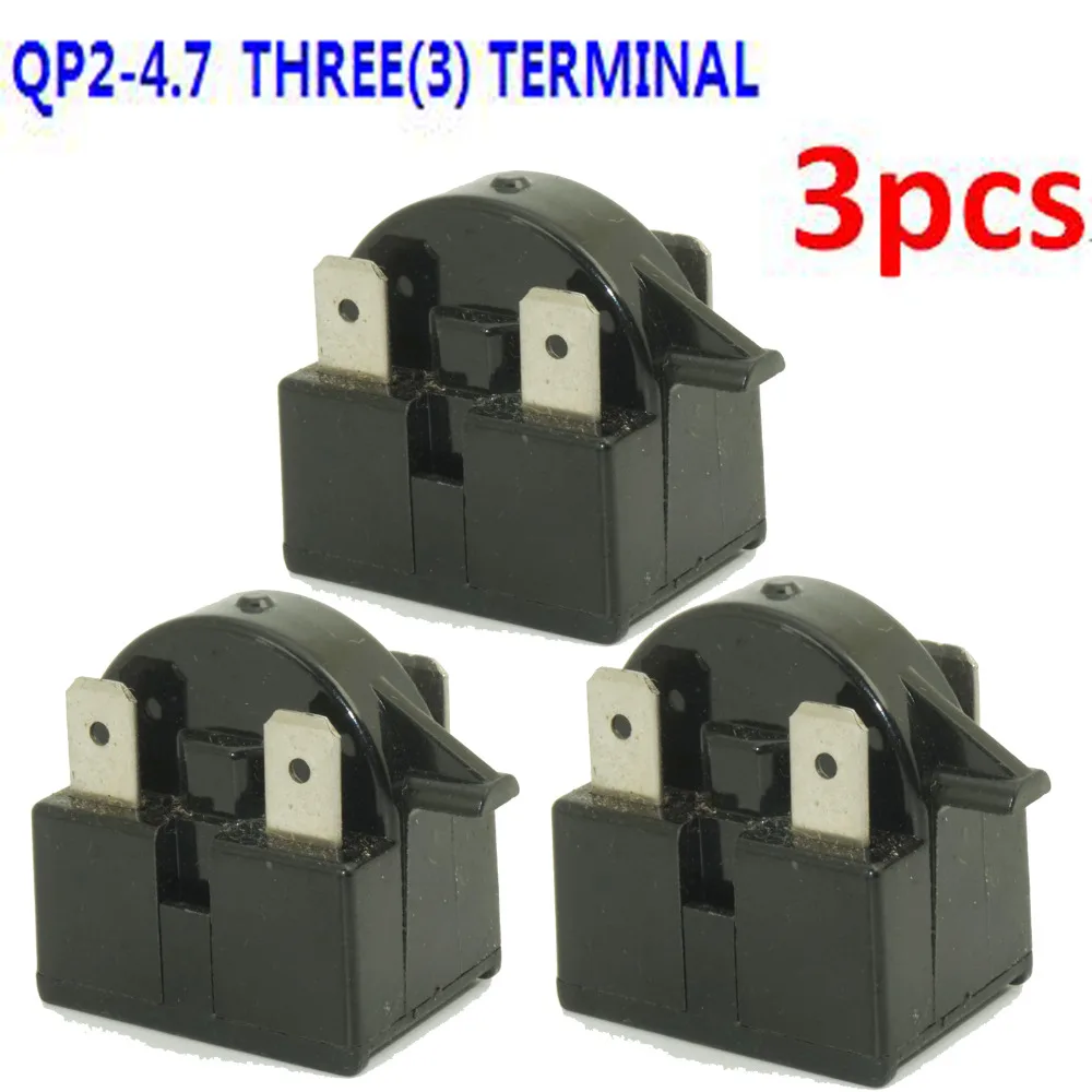 

3pcs/lot PTC Compressor Start Relay QP2 4R7 For Ohm EdgeStar Danby Summit Haier Igloo etc