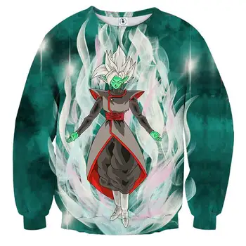 

2018 NEW FASHION MEN AND WOMEN WHITE HAIR GOKU 3D Sweatshirts Pullovers Autumn Tracksuit Streetwear Winter Loose Thin Hoody Top
