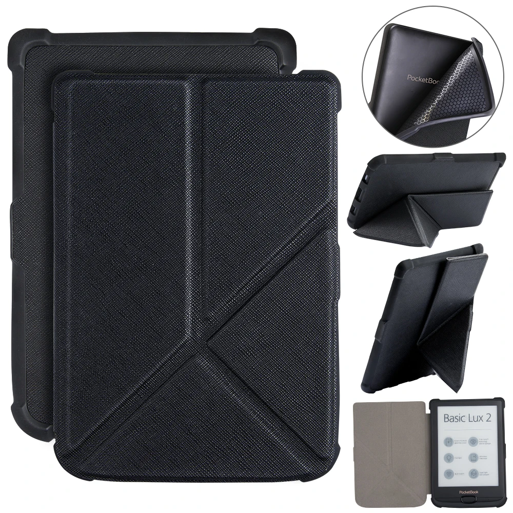 Case for Pocketbook 606 628 633 616 627 632 Ereader Origami Cover for Pocketbook Touch Lux 4 5  / Basic Lux 2 / Touch HD 3 Funda