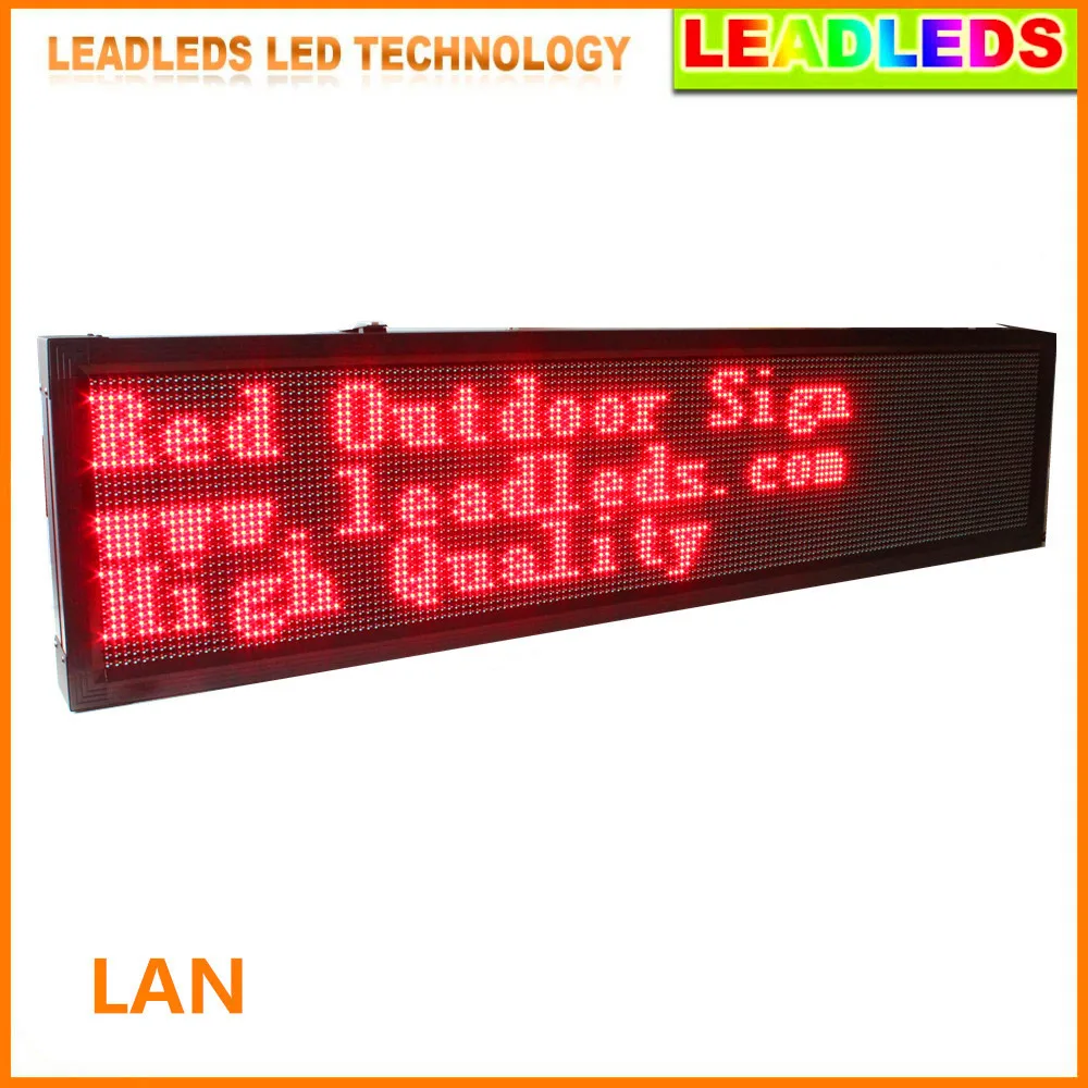 

P10 2M Outdoor waterproof LED Display Board 24 hours Advertising Open Message Sign -------Red message