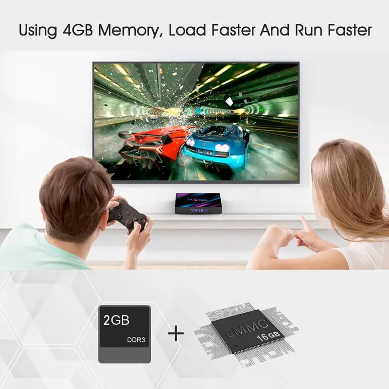 1Set H96 Max RK3318 Smart Android 9.0 TV Box 2.4G/5G Quad-Core WiFi Bluetooth Set Top Box Ultra 3D Media Player Devices