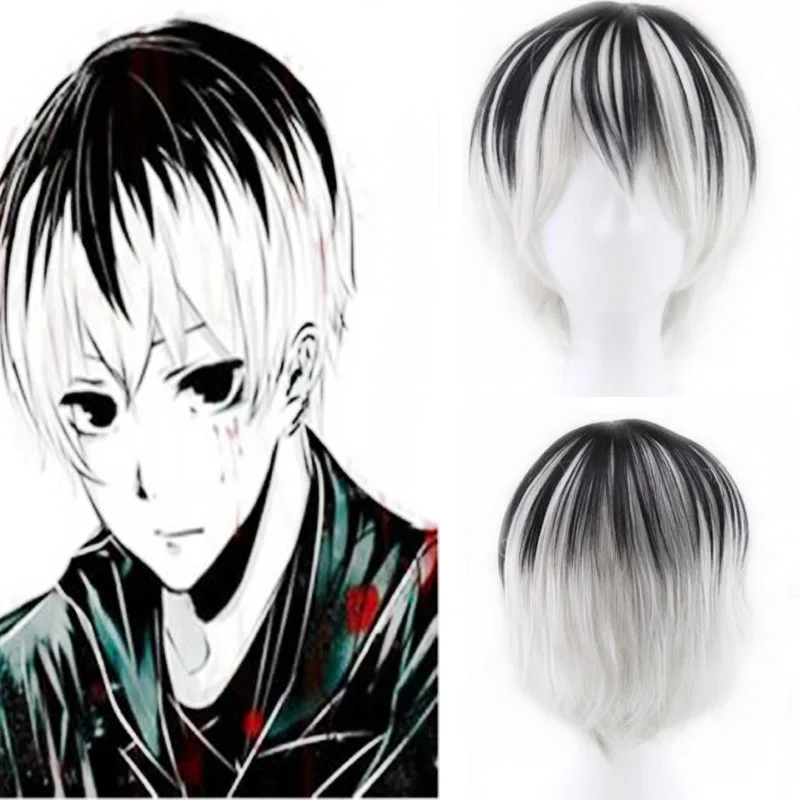

KTLPARTY 30cm men cospaly Wig Tokyo Ghoul Sasaki Haise Kaneki Ken party cosplay wig free shipping