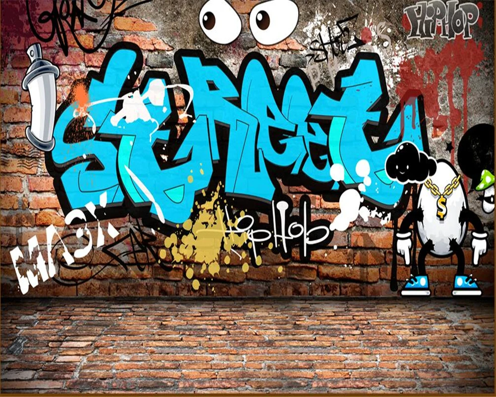 Beibehang duvar kağıdı duvarlar için 3 d özel duvar kağıdı graffiti