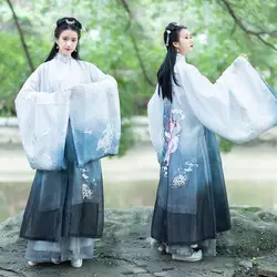 2019 Китайская традиционная Фея hanfu для женщин/мужчин платье платья танцевальный костюм hanfu одежда династии Тан древний костюм