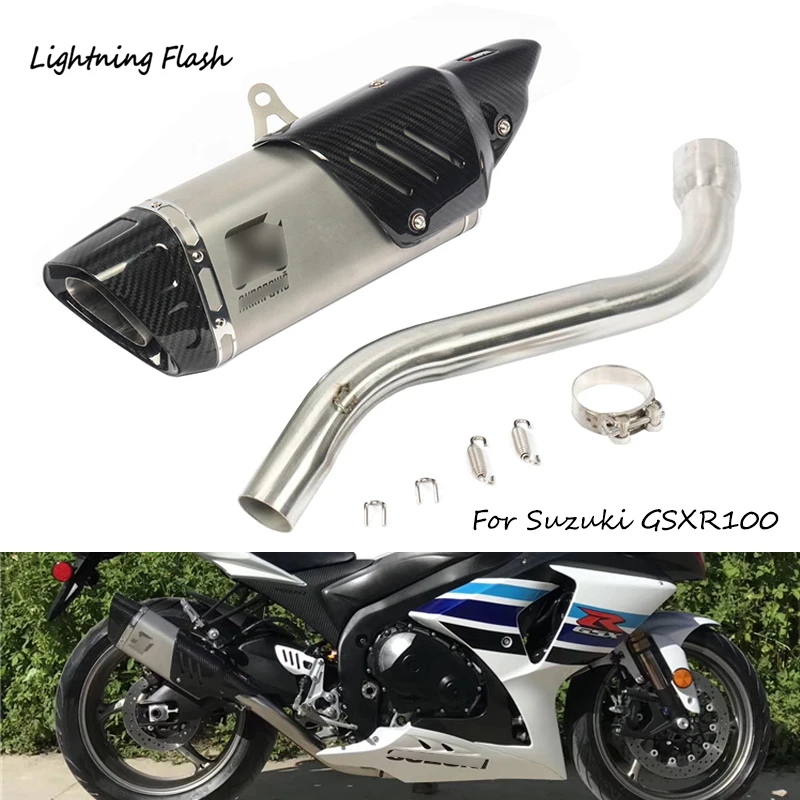 

For 2008 2009 2010 2011 2012 Suzuki GSXR 1000 Motorcycle Exhaust System Mid Link Elbow Tail Escape No DB Killer Slip On Modified