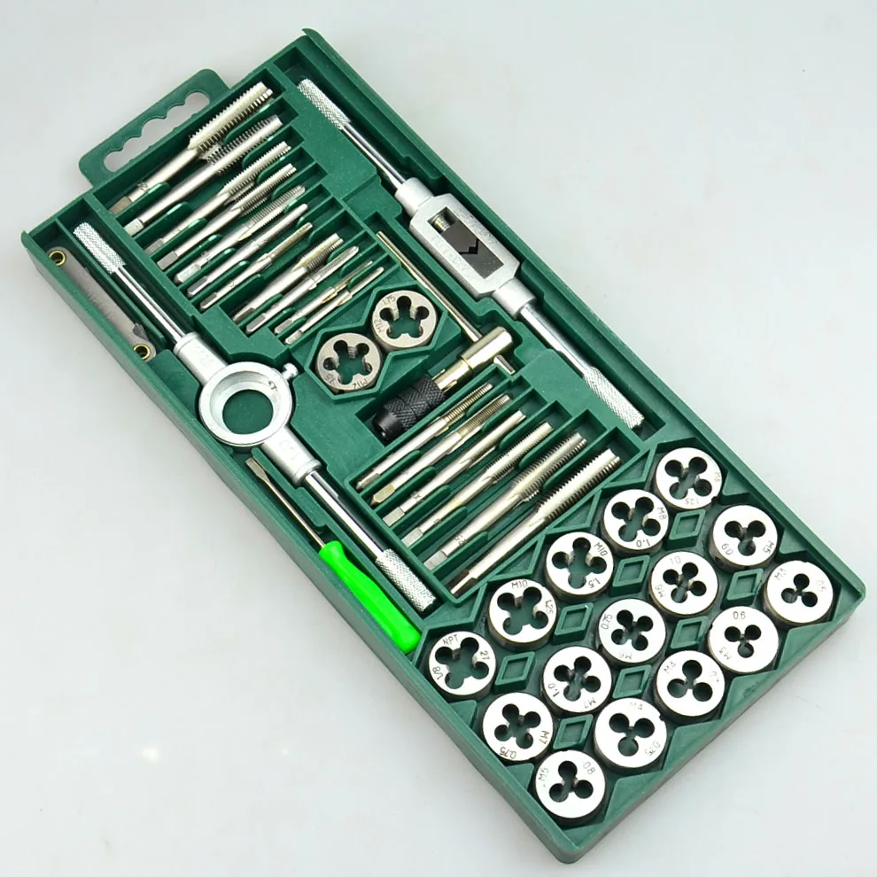 Tap and die set metric tool hand tap tap wrench screw combination tool