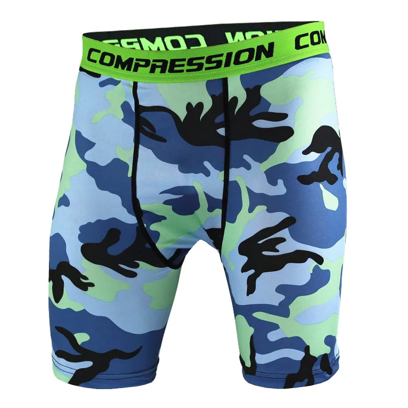 Mens Compression Shorts 2017 Summer Camouflage Bermuda Shorts Fitness Men Cossfit Bodybuilding Tights Camo Shorts MAILALA