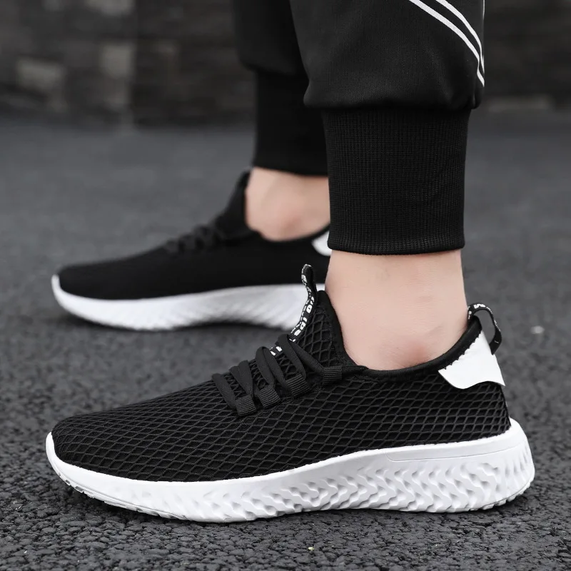 2019 Male Shoe Ventilation Net Platform Shoes Men Male Motion Casual Shoes All-match Fabric Run Shoe Zapatos De Hombre Loafers