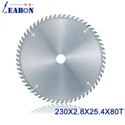 LEABON 80 зубы TCT пилы Balde деревообрабатывающий пильный диск 230x2,8x25,4x80 т круговой для резки древесины