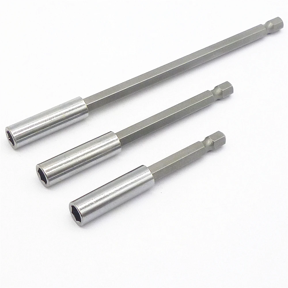 3pc 1/4" Hexagon Screwdriver Drill Bit Holders 75mm 100mm