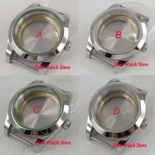 40 мм полированный чехол для часов из нержавеющей стали 316L, подходит для ETA 2836 Miyota 8215 821A с сапфировым стеклом C27