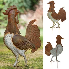 Чугунный большой петух стент Ретро стиль прочный для сада дом газон украшения 899