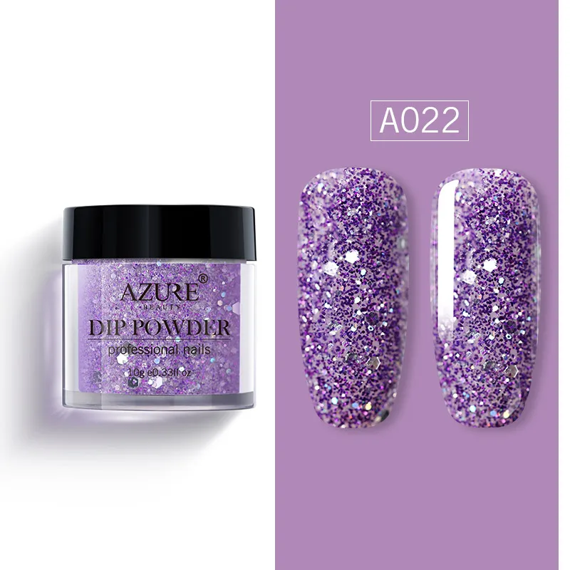 

Azure Beauty Matte Effect Dipping Powder Shiny Glitter Gradient Color Nail Dip Powder Matte Top Coat Nail Glitter Powder