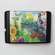 С изображением героев «Plants VS. Зомби 16 бит sega MD игровая карта для sega Mega Drive для Genesis