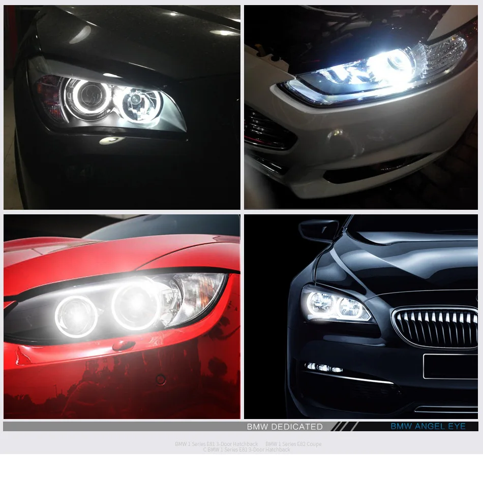 1 пара H8 120 Вт светодиодный Ангел глаз декоративная лампа для BMW E82/E87 E91 E92 купе E93 E60 E61 E63/E64 E71-X6 E89-Z4