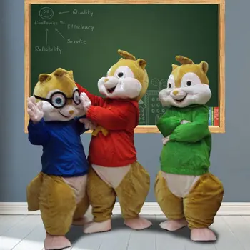 Alvin Mascot And Chipmunks Mascot Adult Size Costume Sales Fancy Dress Cartoon Appearl Halloween Birthday Cosplay Alvin Mascot And Chipmunks Mascot Adult Size Costume Sales Fancy Dress Cartoon Appearl Halloween Birthday Cosplay