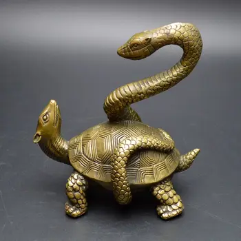 

Xuanwu Feng Shui auspicious jewelry antique copper amulet amulet antique crafts copper tortoise and snake