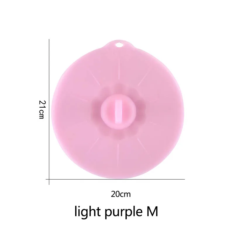 Пищевая обертка 1 шт. Кухонные гаджеты многоразовая свежесть многофункциональная миска для микроволновой печи крышка для кастрюли сковорода силиконовая крышка - Цвет: light purple M