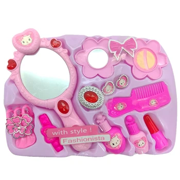 

12Pcs Children Pretend Play Toy Make Up Kit Little Girls Cosmetic Set Toy Cosmetics Makeup Toys Set For Girl New 2019