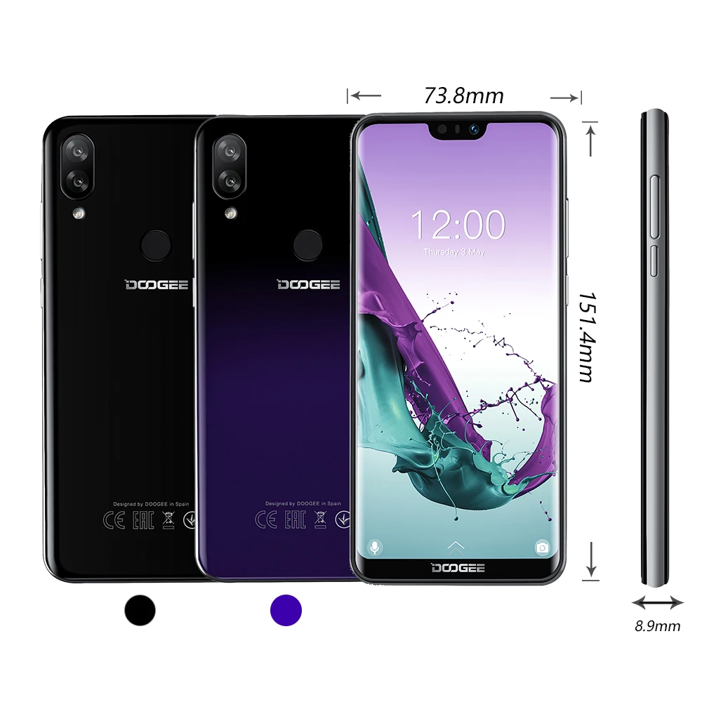 Мобильный телефон DOOGEE N10 восьмиядерный процессор 3 Гб ОЗУ 32 ПЗУ экран 5 84 дюйма FHD+
