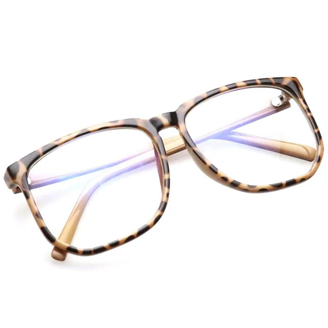 Unisex Vintage Square Round Glasses with Clear Lens Women Men Plain
