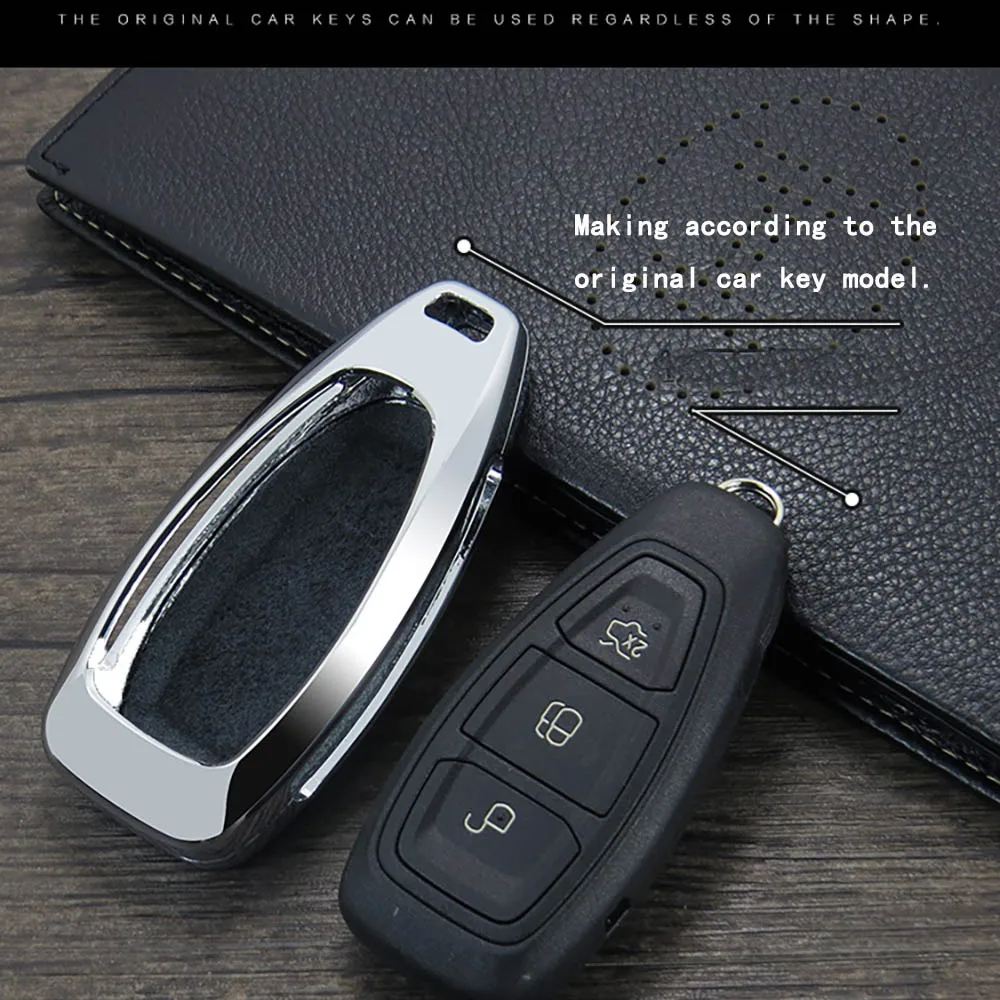 New Fashion Zinc Alloy Car Styling Key Remote Key Case Cover Key ring is For Ford Focus Fiesta Kuga C-Max Galaxy