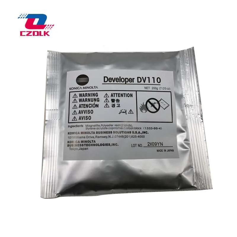 

New compatible DV110 Developer for Konica Minolta Bh162 Bh180 Bh210 di152 di183 di250 di3510 7118 200g/bag Black Developer