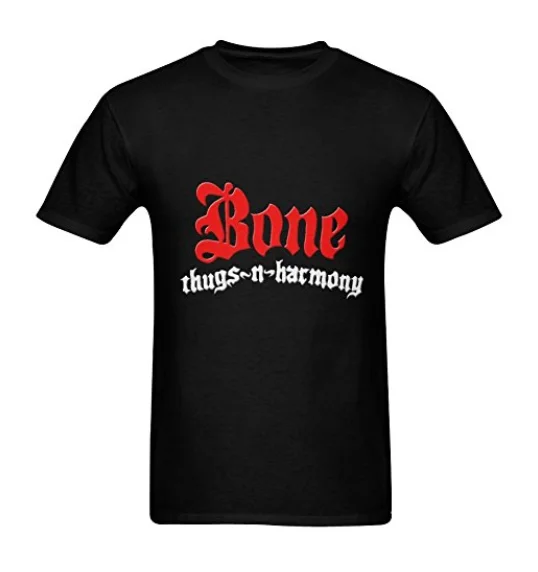 Bone Thugs N Harmony мужская майка мода Коротким Рукавом Хлопок Рубашка Классический