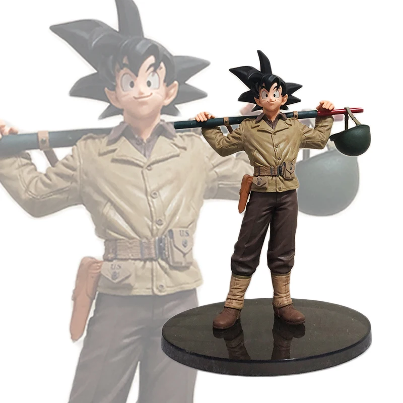 

Dragon Ball Z Goku Action Figure BWFC 2 Goku Figura Military Uniform Goku Dragon Ball Super Saiyan PVC Model Toy