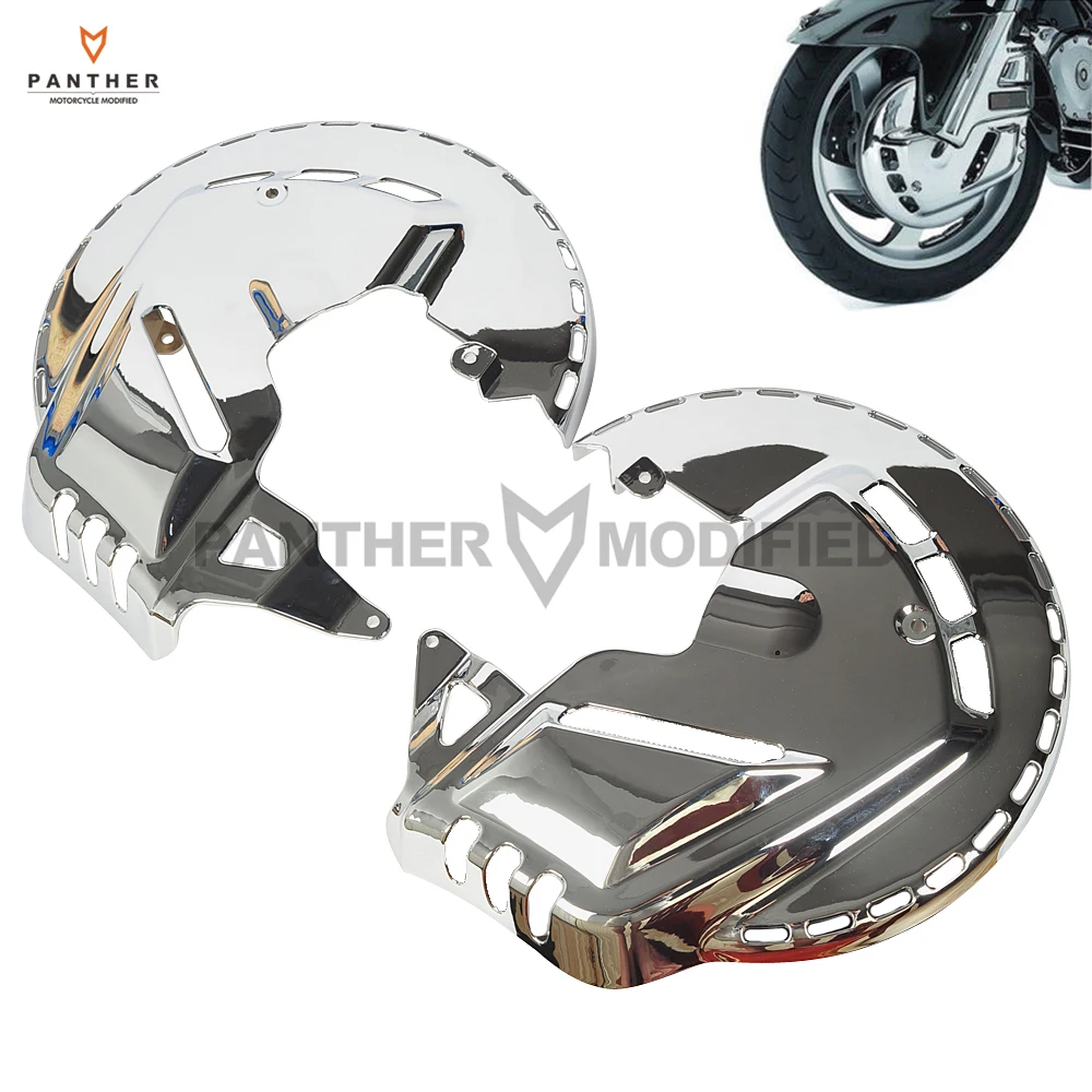 1 Pair Motorcycle Front Brake Rotor Covers LED Ring Of Fire Moto Brake