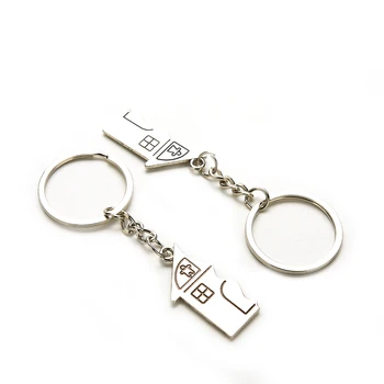

1 Pair Key Chains Romantic House Keychain Personalized Souvenirs Lanyard Keyring Valentine's Day Love Key Fob Gift