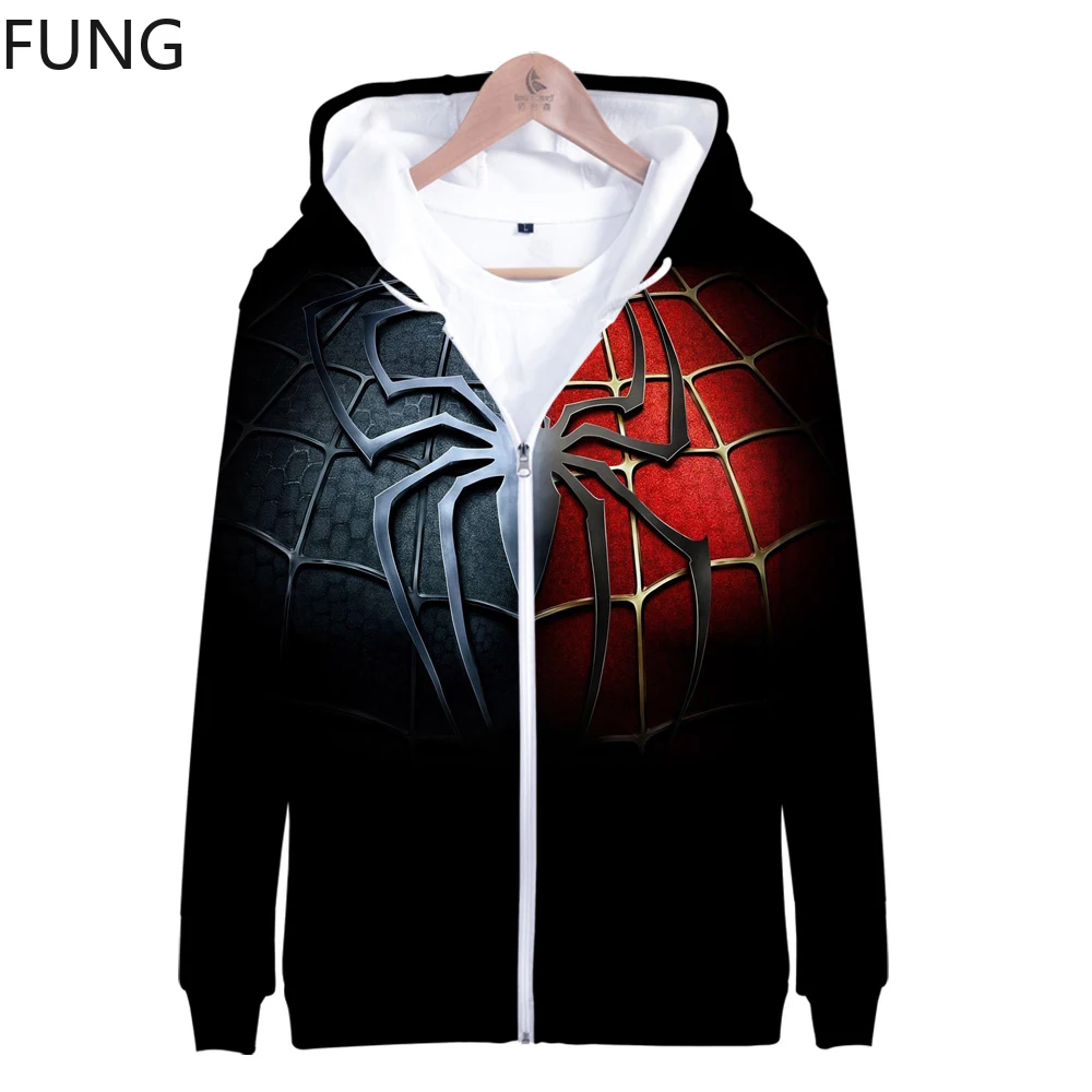 

Spriderman Hoodies & Sweatshirs Men/Women Marvel Avengers Hoodies Sweatshirt 3D Printed Superhero Cosplay Hooded Zipper Jacket