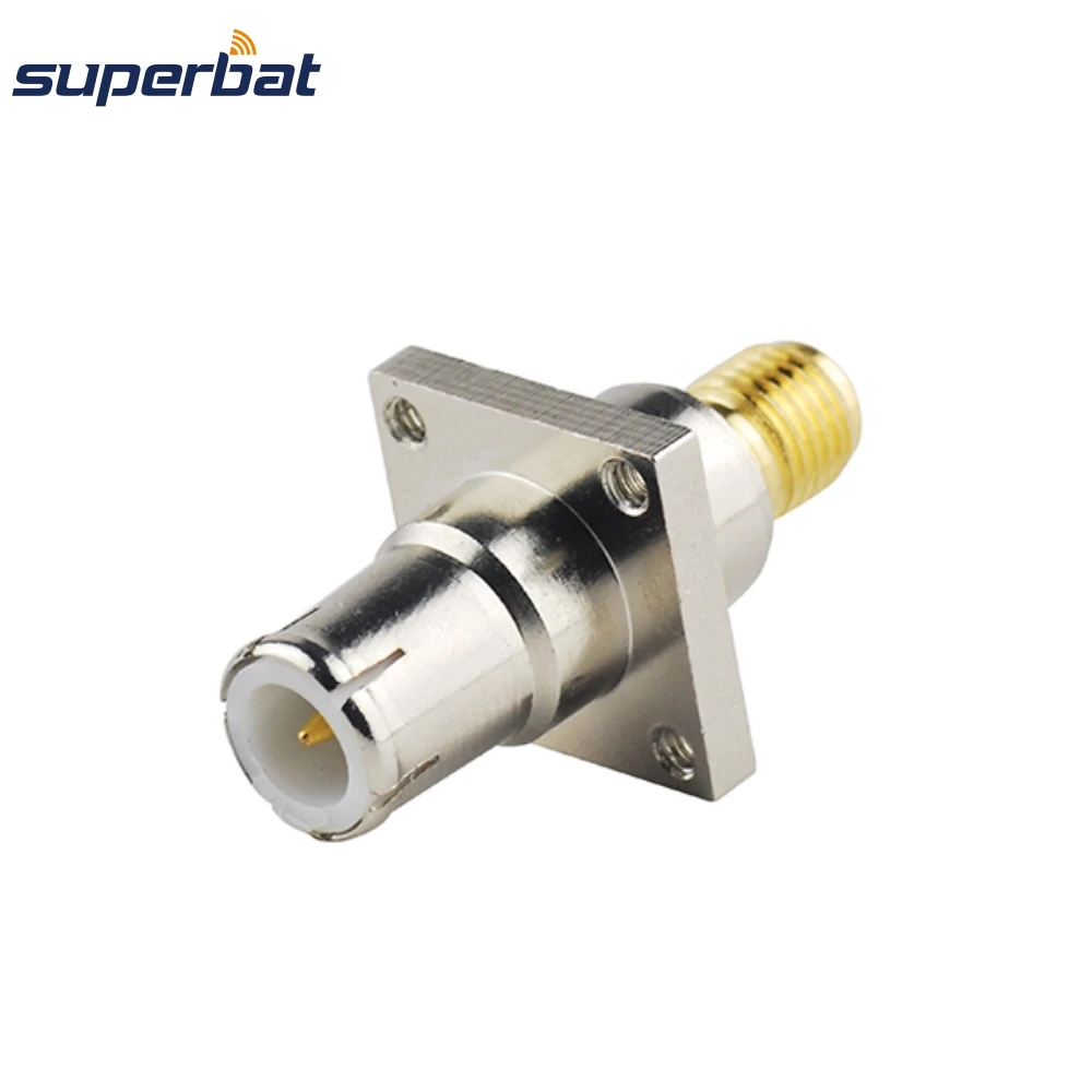 SMA to BNC Adapter Quick Push on Flange Straight RF Coaxial Connector