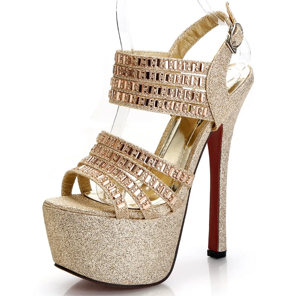 

ENMAYDA Rhinestone 16cm  Fashion Crystal  Women's Sandals shoes for women  High Quality Princess Shoes Platform Sandals