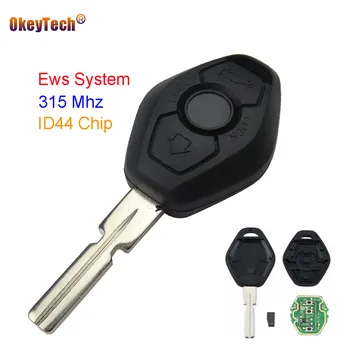 

OkeyTech 2pcs/lot Remote Control For Bmw 3 5 7 Series E38 E39 Car Key Fob Shell Cover Case Transponder ID44 Chip 315Mhz Battery