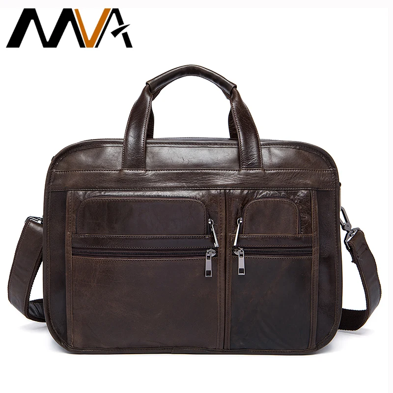 MVA Мужские портфели мужские кожаные сумки для ноутбука Деловые сумки-мессенджеры
