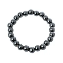 ZRLOWR Weight Loss Round Black Stone Magnetic Therapy Bracelet Health Care Biomagnetism