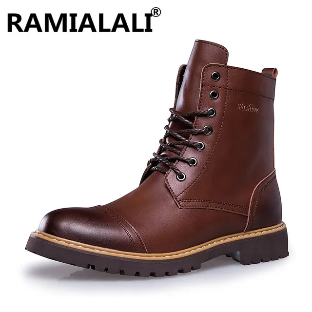 Hight Quality 100 Genuine Leather Men Ankle Boots Italian Real Leather