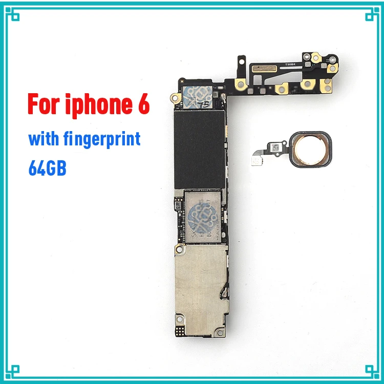 Оригинальная материнская плата для iphone 6 4 7 дюйма 64 ГБ золотой с отпечатком пальца