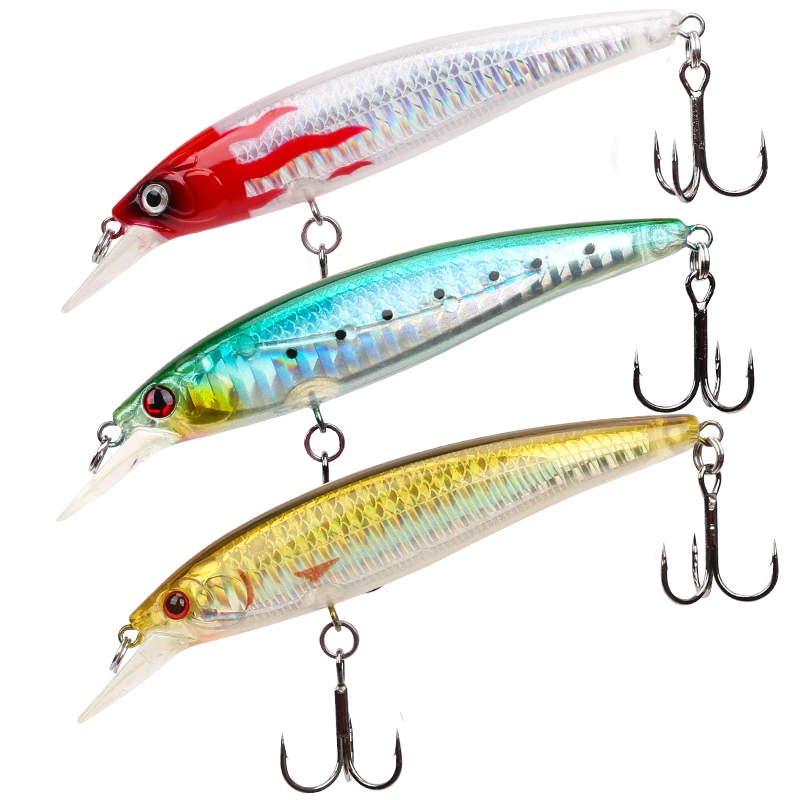 

Trulinoya TSURINOYA 95mm/9g Fishing Hard Lure Diving Minnow Fishing Lure Diving Depth 1m Fishing Bait with Sharp Treble Hooks